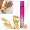 conjunto de anillo de espiral dorado + perfume