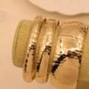 pulseras doradas elegantes conjunto de 3 + perfume